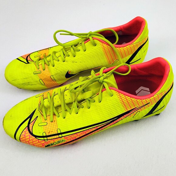 Nike Mercurial Vapor 14 Academy FG MG Volt Soccer Cleats CU5691-760 Mens size 9 - Picture 1 of 8